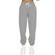 Sweatpants Women Winter Warm Casual Loose Trouser Pants For Women High Waist Thicken Jogger Pockets Sweatpants Cargo Pants Ladies Warm Baggy Harem Trousers Christmas Clearance